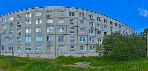 Панорама дома обл. Мурманская, р-н. Кольский, пгт. Мурмаши, ул. Тягунова, д. 8